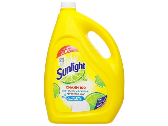 Rửa Chén Sunlight Chanh 3,6kg ( Thùng 3 can Giá 79,000).