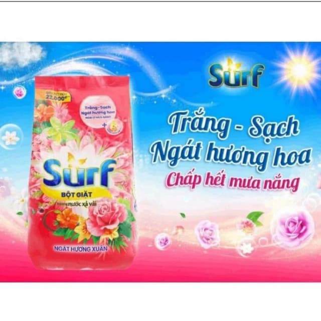 Thùng 6 gói Bột giặt Surf 2kg Giá 47,000