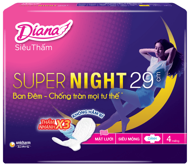 Băng Vệ Sinh Diana đêm 29cm 