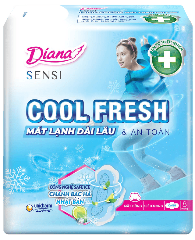 Băng Vệ Sinh Diana cool mỏng cánh xanh ( Bành 18,000)