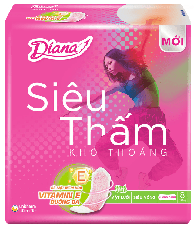 Băng Vệ Sinh Diana Không Cánh Mỏng hồng