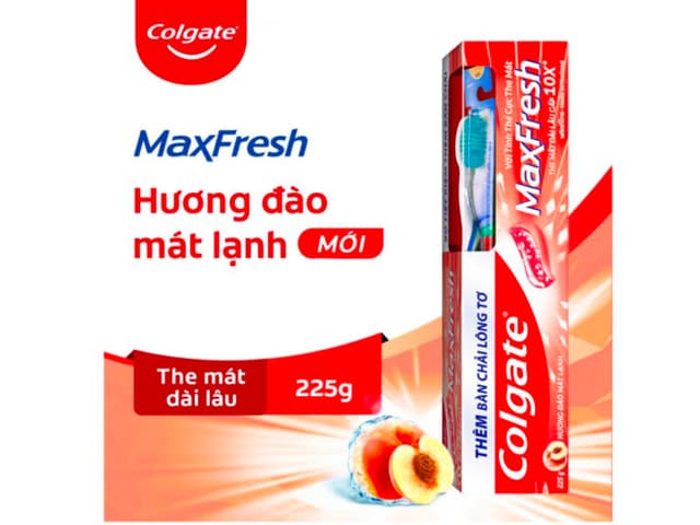 Kem đánh răng Colgate Maxfresh hoa anh đào Hồng 225g tặng bàn chải ( Thùng 34,500)