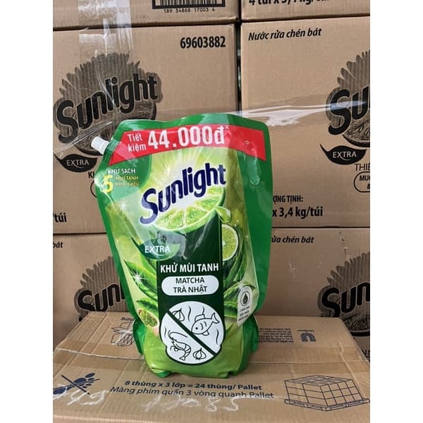 Thùng 4 túi Rửa Chén TRÀ 3,5kg