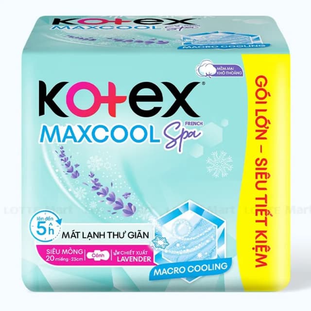 Kotex Mỏng Cánh Cool Lạnh 20 Miếng Gói Lớn