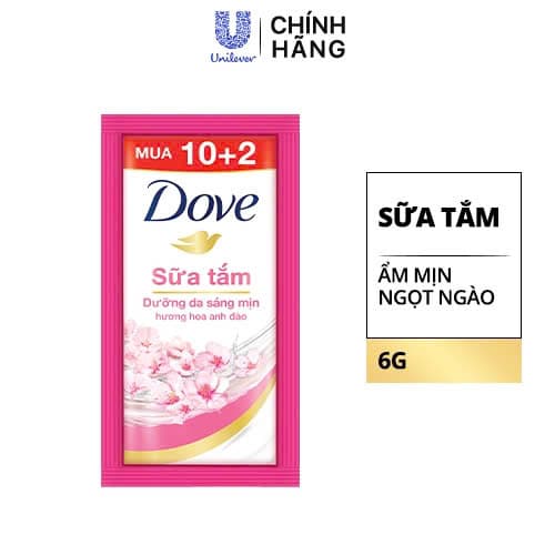 Dây Sữa tắm Dove Màu Hồng. 