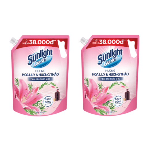 Thùng 4 Túi Lau Sàn Sunlight Túi Màu Hồng