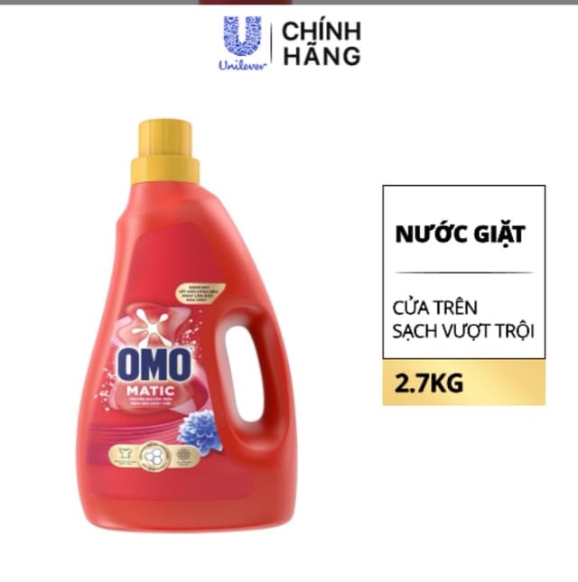 Nước Giặt OMO Chai 2,7kg Đỏ 
