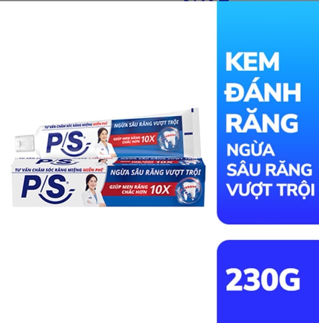 Kem Đánh Răng Ps THƯỜNG 230g Cây Lớn ( Thùng 28,500)