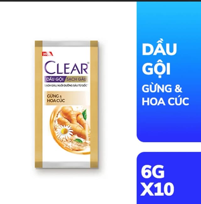 Dây Dầu Gội Clear Gừng 