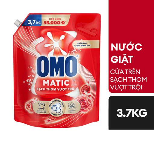 Nước Giặt Omo 3,7kg Đỏ ( Thùng 133,000) 