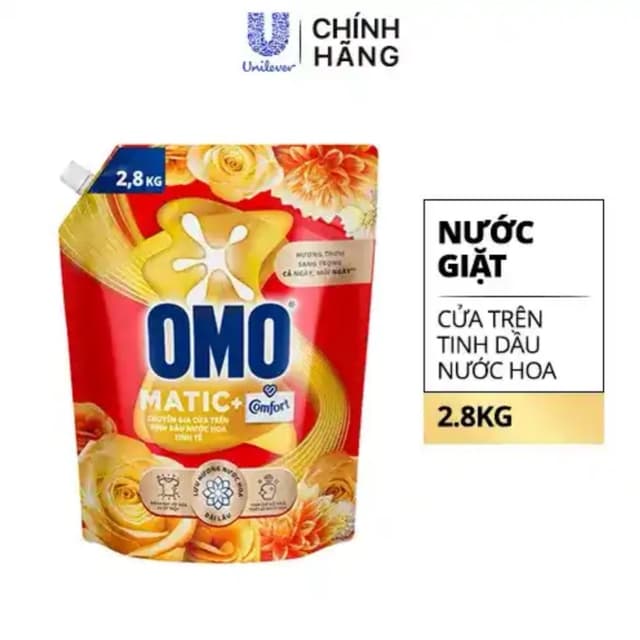 Nước Giặt Omo 2,8L Cửa Trên Tinh Dầu
