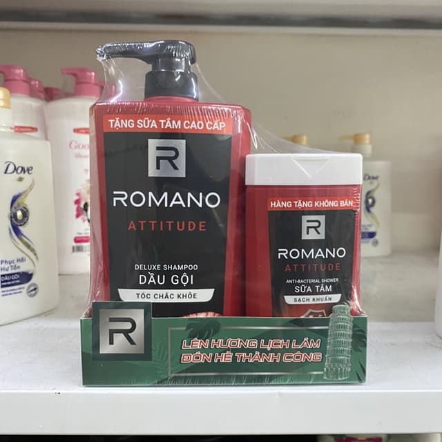 Dầu Gội Romano 650g Đỏ Kèm
