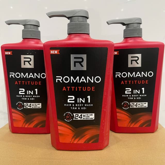 TẮM GỘI Romano Đỏ 650g Trơn
