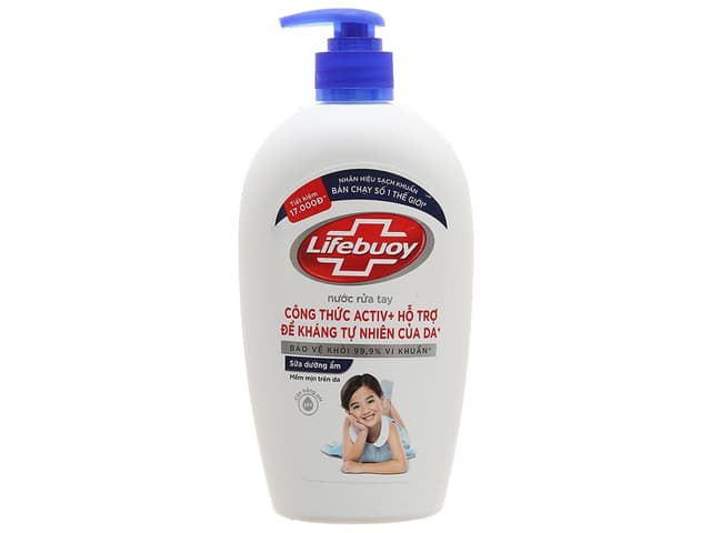 Nước rửa tay Lifebouy 450ml xanh.