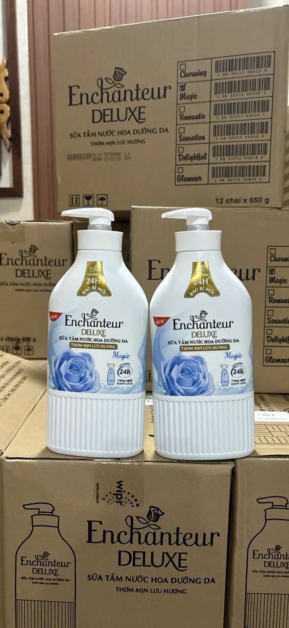 GIÁ MỚI. Sữa tắm 650g nước hoa Enchanteur Magic