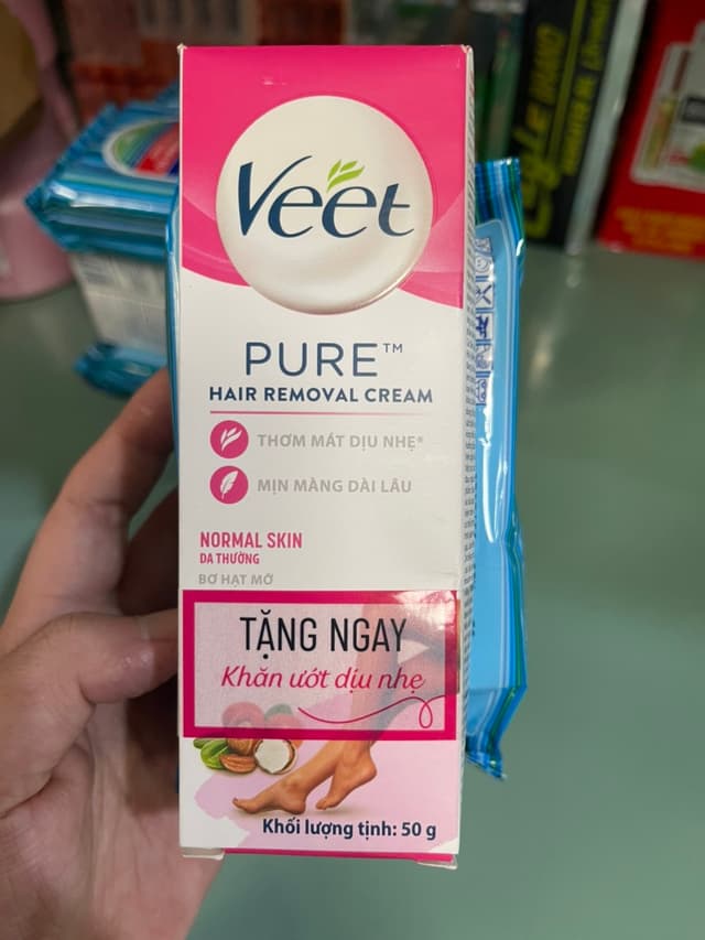 Kem tẩy Lông Veet hồng 50g Kèm