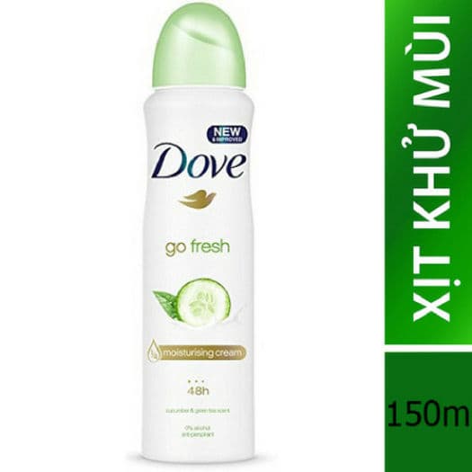 Xịt khử Mùi Dove Xanh Lá Dưa Leo 150ml