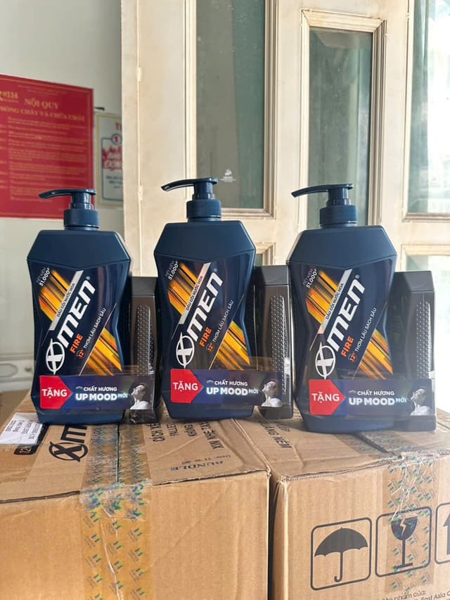 Dầu gội XMen 650g đỏ Fire Kèm ( Thùng 12 chai giá 138,000)