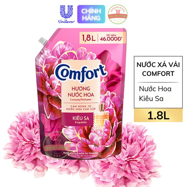 Nước Xả Comfort 1,8l Hồng Kiêu Sa