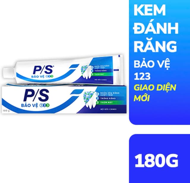 Kem đánh răng Ps 123 180g Cây Nhỏ ( Thùng 28,500)