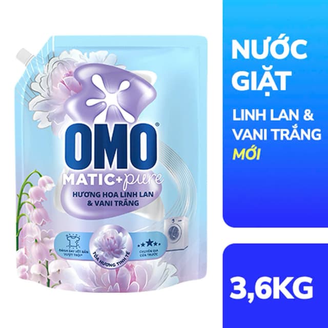 Nước Giặt OMO túi 3,6kg Linh Lan Vani 