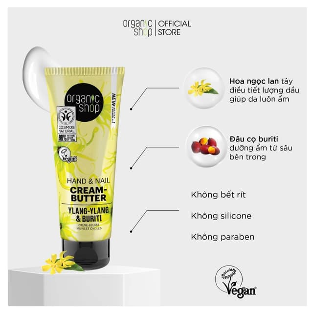 Kem Dưỡng Da Tay Organic Hạt Bơ.