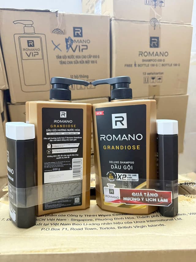 Dầu Gội Romano 650g Vàng Kèm 