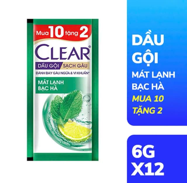Dây Dầu Gội Clear Bạc Hà