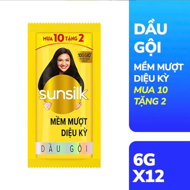 Dây Dầu Gội SunSilk Vàng dây 10+2 ( Thùng 84 dây )