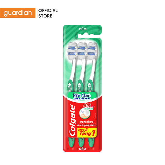 Bộ 3 Bàn Chảy Colgate Lông Mịn 