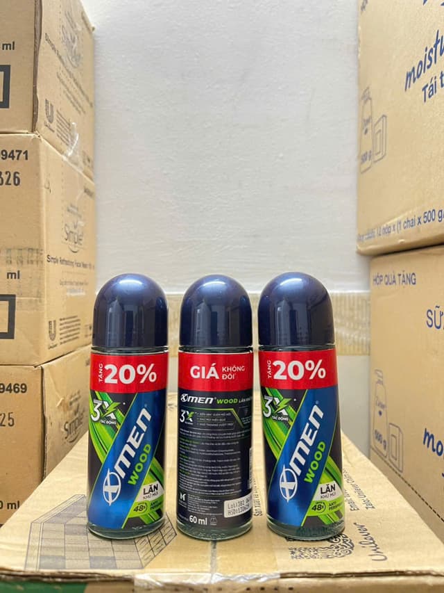 Lăn Khử Mùi Xmen Wood 50ml Tăng Dung Tích