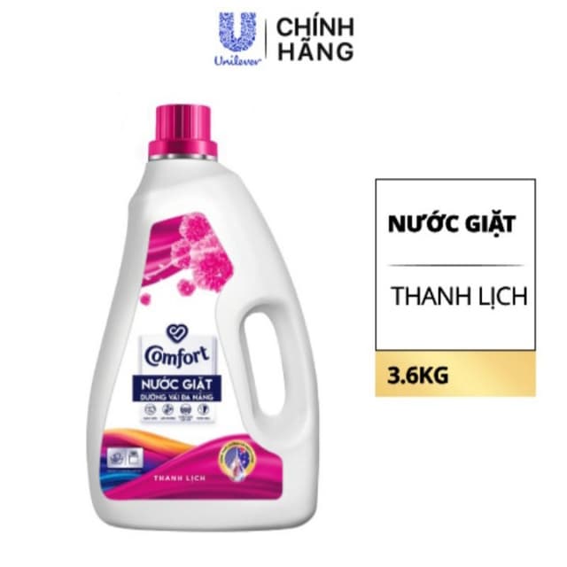 Nước Giặt Comfort Chai 3,6l Hồng Thanh Lịch Date 6/2027