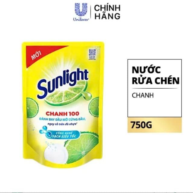 Thùng 18 Túi Nước Rửa Chén Chanh 750ml ( TÚI ) 