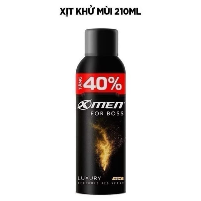 Xịt Khử Mùi Xmen Boss vàng 150ml Tăng Dung Tích