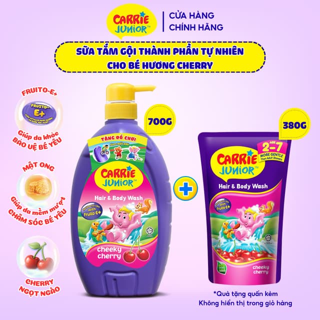Tắm Gội Carrie em bé 700ml kèm 