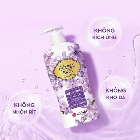 Sữa Tắm Double Rich 800g Tím Nhạt