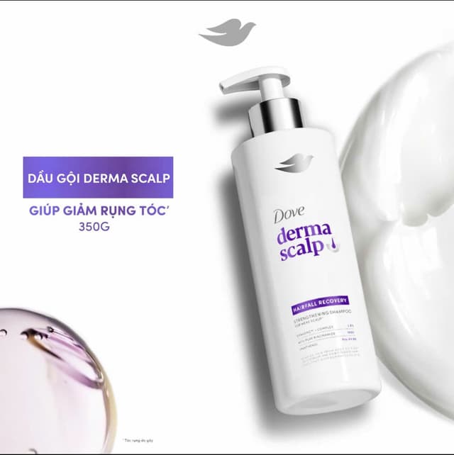Dầu Gội Dove Derma 350g Tím 