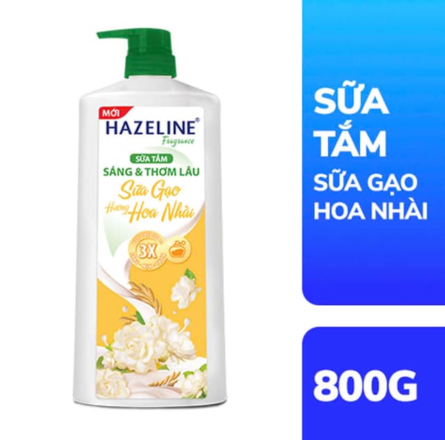 Sữa tắm Hazeline 800g Sữa Gạo Hoa Nhài 